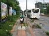 Jomtien 2 Rd Bikes on footpath.JPG